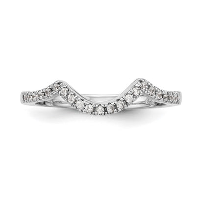 0.20ct. CZ Solid Real 14k White Gold Wedding Wedding Band Ring
