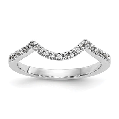 0.20ct. CZ Solid Real 14k White Gold Wedding Wedding Band Ring