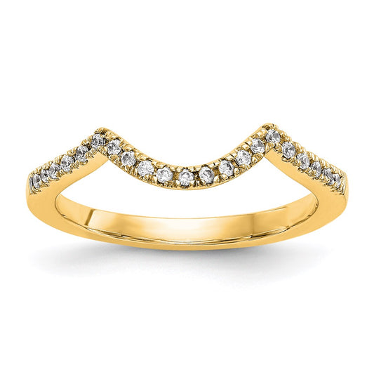 14k Yellow Gold Real Diamond Wedding Band