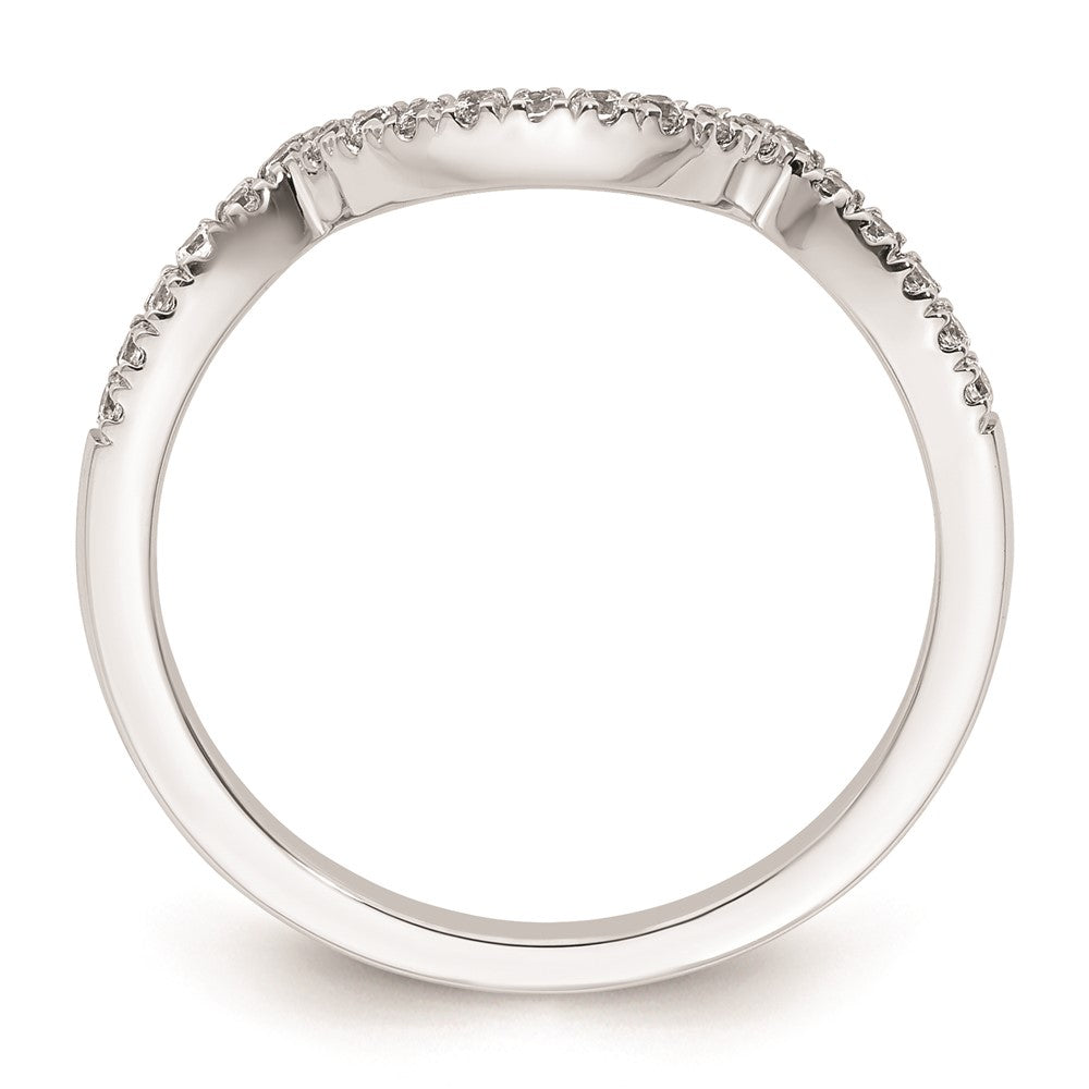 0.21ct. CZ Solid Real 14k White Gold Wedding Wedding Band Ring