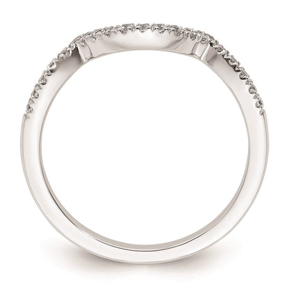 14k White Gold Real Diamond Wedding Band