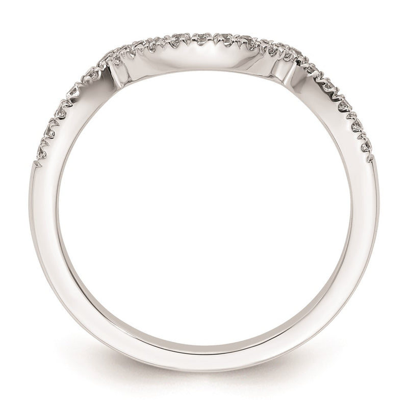 14k White Gold Real Diamond Wedding Band