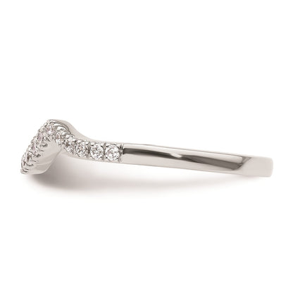 0.21ct. CZ Solid Real 14k White Gold Wedding Wedding Band Ring