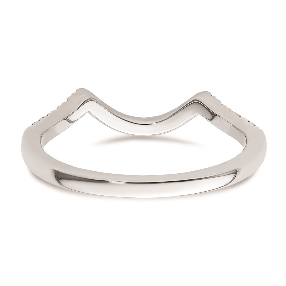 0.21ct. CZ Solid Real 14k White Gold Wedding Wedding Band Ring