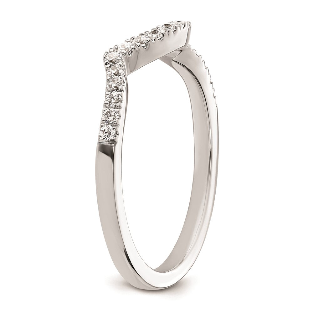 0.21ct. CZ Solid Real 14k White Gold Wedding Wedding Band Ring