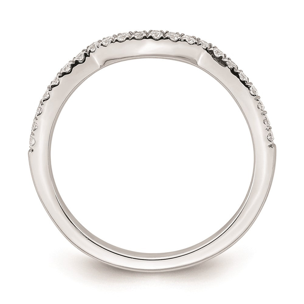 0.22ct. CZ Solid Real 14k White Gold Wedding Wedding Band Ring