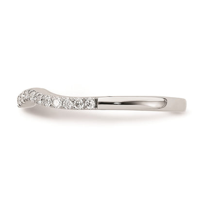 0.22ct. CZ Solid Real 14k White Gold Wedding Wedding Band Ring