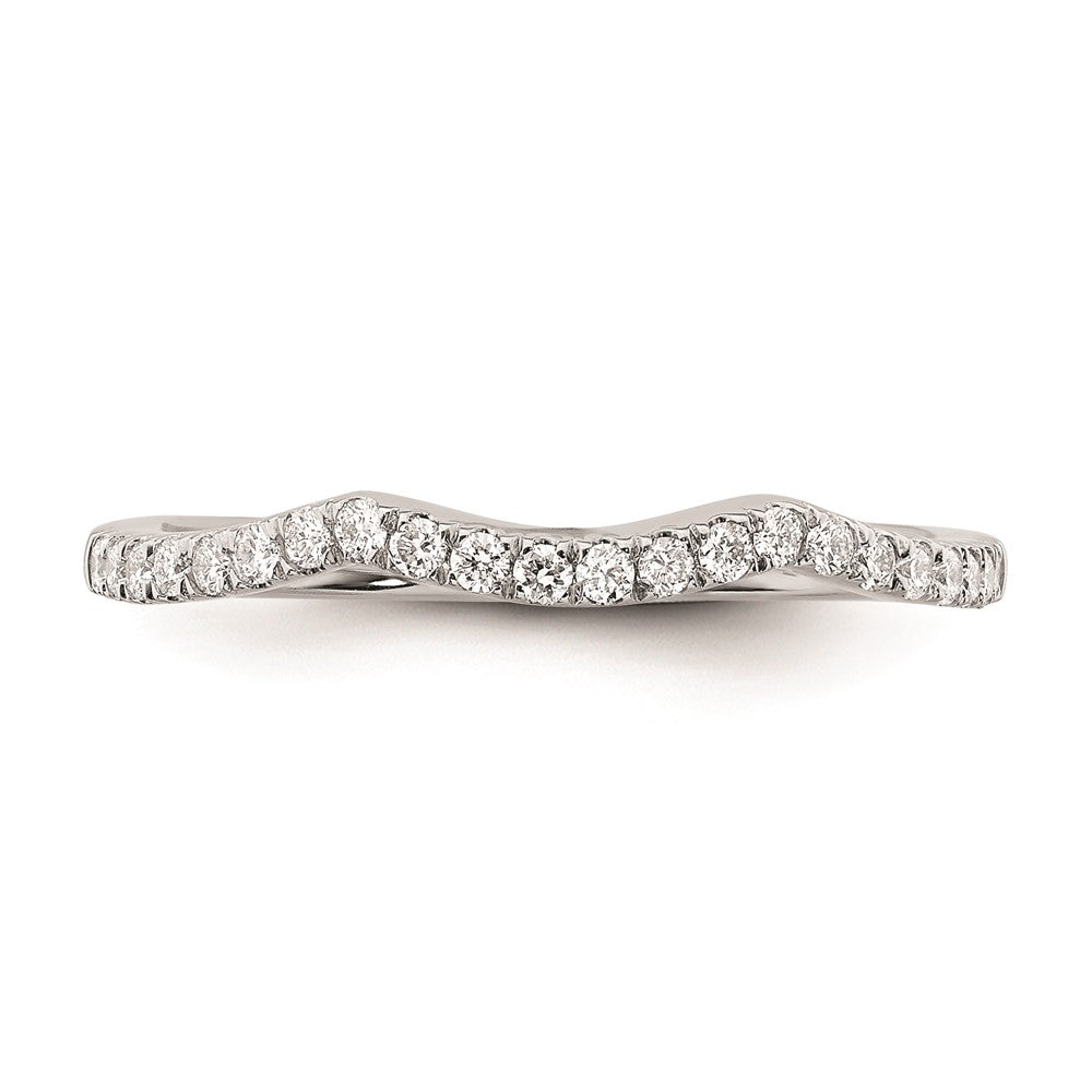 0.22ct. CZ Solid Real 14k White Gold Wedding Wedding Band Ring