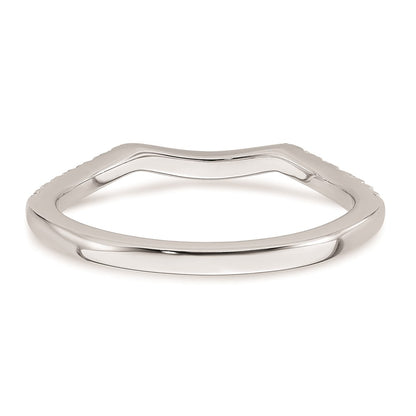 0.22ct. CZ Solid Real 14k White Gold Wedding Wedding Band Ring