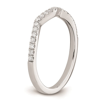 0.22ct. CZ Solid Real 14k White Gold Wedding Wedding Band Ring