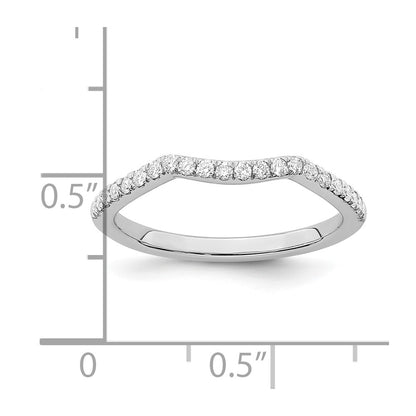 0.22ct. CZ Solid Real 14k White Gold Wedding Wedding Band Ring
