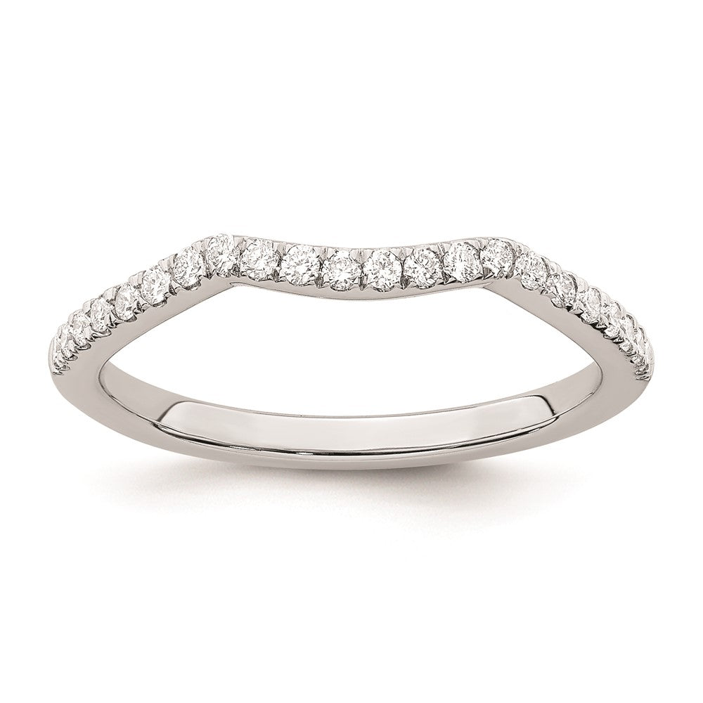0.22ct. CZ Solid Real 14k White Gold Wedding Wedding Band Ring