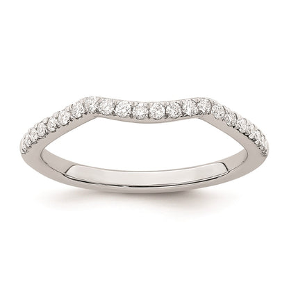 0.22ct. CZ Solid Real 14k White Gold Wedding Wedding Band Ring