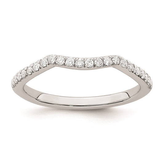 0.22ct. CZ Solid Real 14k White Gold Wedding Wedding Band Ring