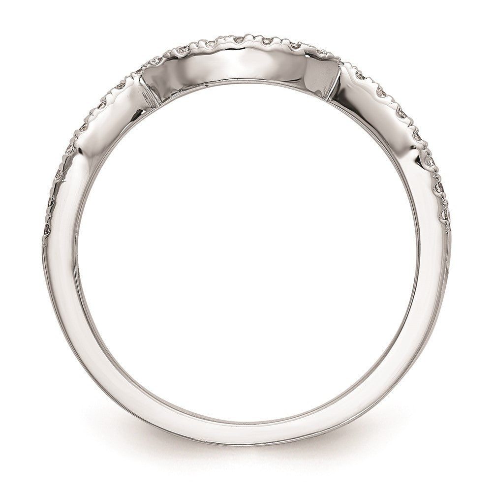 14k White Gold Real Diamond Wedding Band