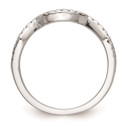 14k White Gold Real Diamond Wedding Band