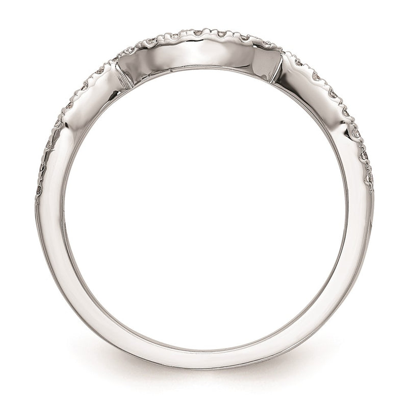 14k White Gold Real Diamond Wedding Band