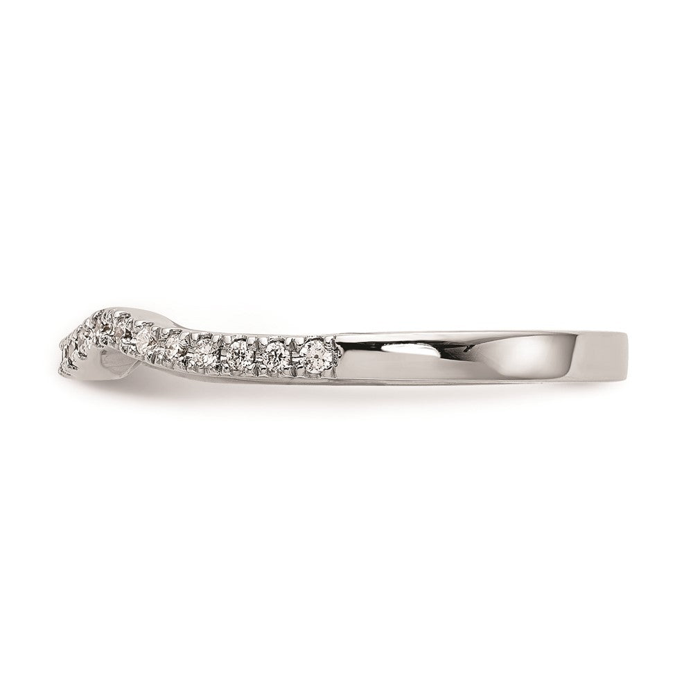 14k White Gold Real Diamond Wedding Band