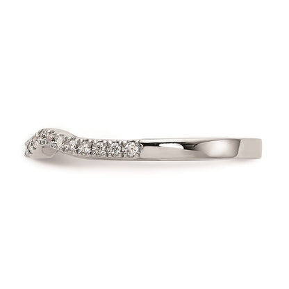 14k White Gold Real Diamond Wedding Band