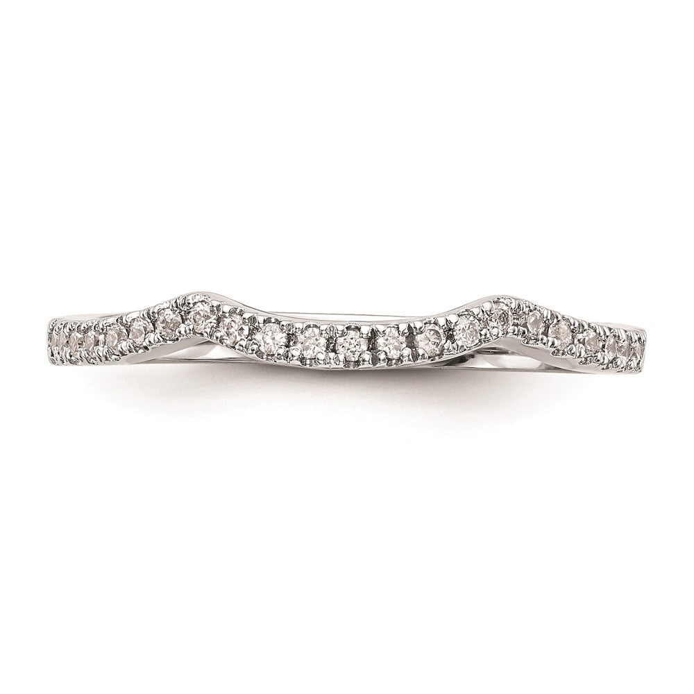 14k White Gold Real Diamond Wedding Band