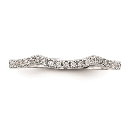 14k White Gold Real Diamond Wedding Band