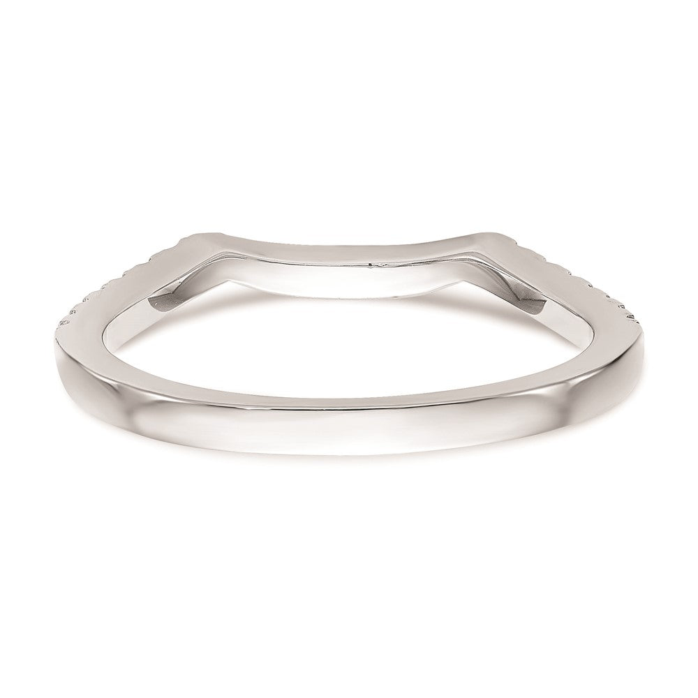 14k White Gold Real Diamond Wedding Band
