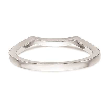 14k White Gold Real Diamond Wedding Band
