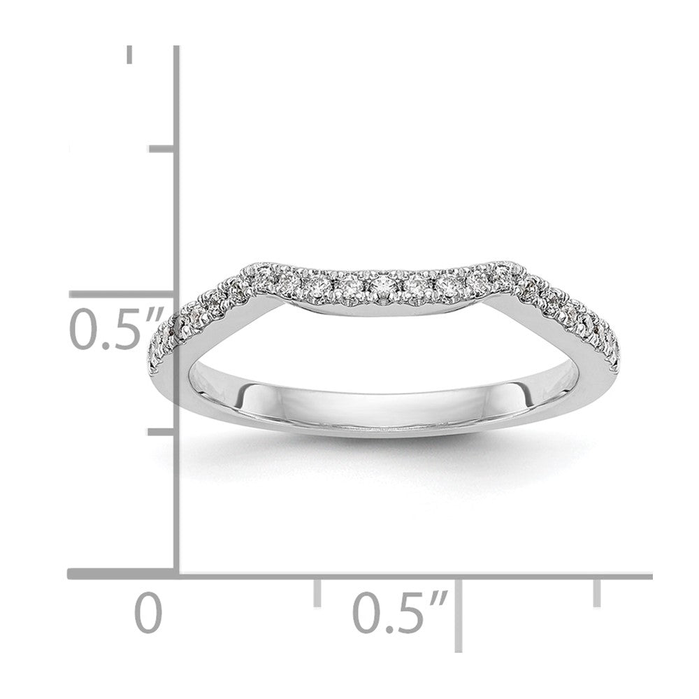 14k White Gold Real Diamond Wedding Band