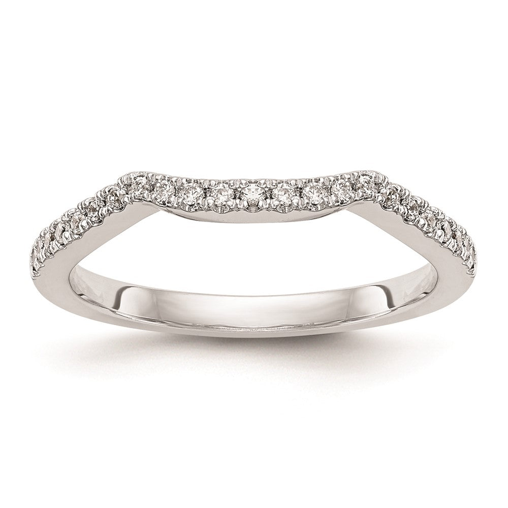 14k White Gold Real Diamond Wedding Band