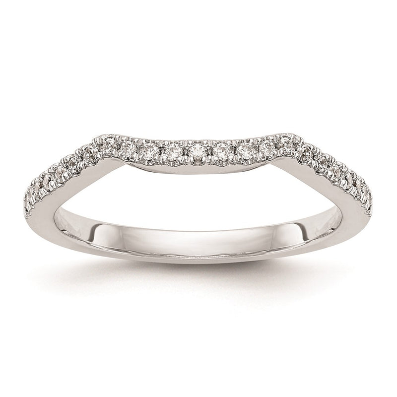 14k White Gold Real Diamond Wedding Band