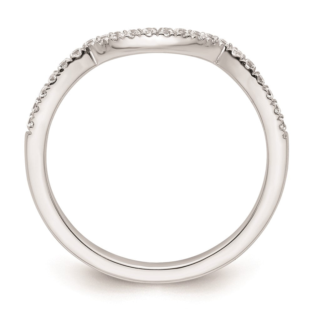 14k White Gold Real Diamond Wedding Band