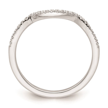 14k White Gold Real Diamond Wedding Band