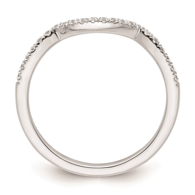 14k White Gold Real Diamond Wedding Band