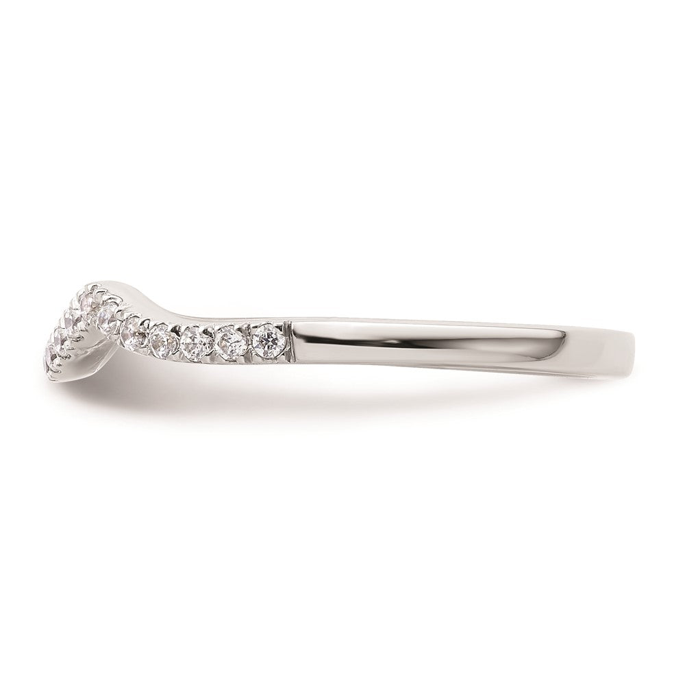 14k White Gold Real Diamond Wedding Band