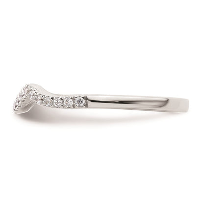 14k White Gold Real Diamond Wedding Band