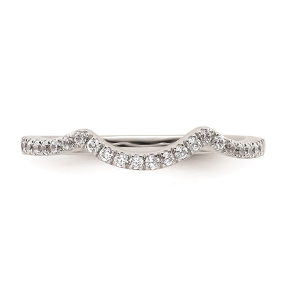 14k White Gold Real Diamond Wedding Band
