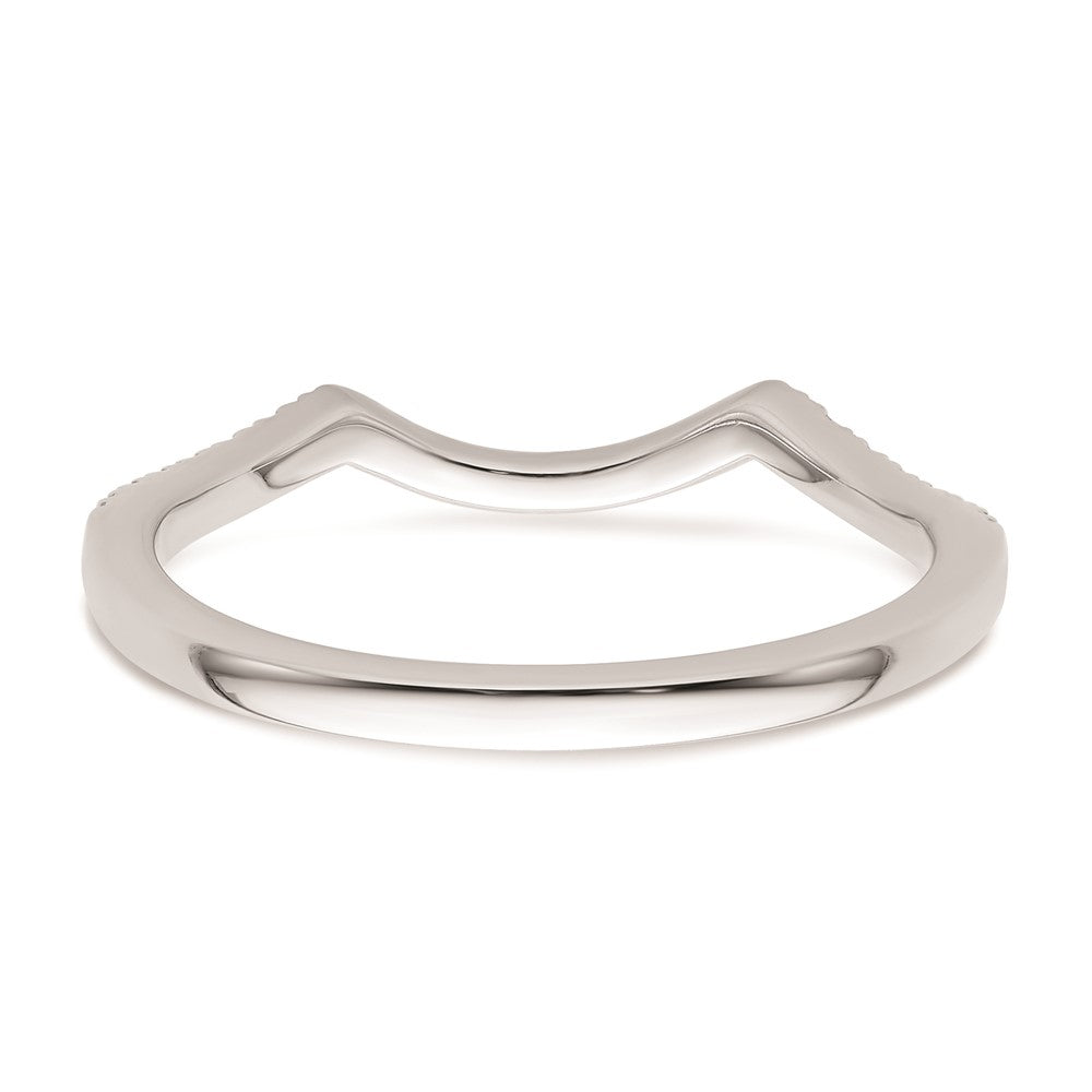 14k White Gold Real Diamond Wedding Band