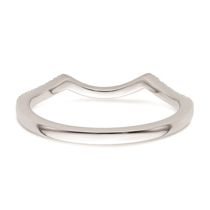 14k White Gold Real Diamond Wedding Band