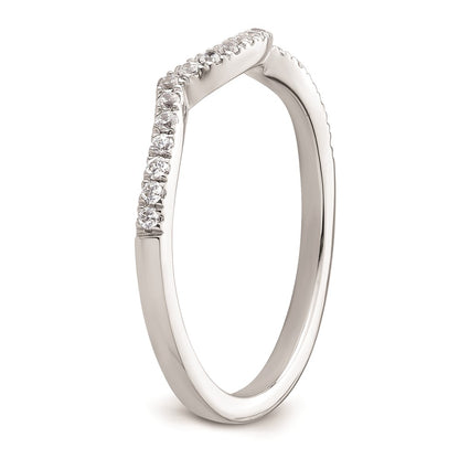 14k White Gold Real Diamond Wedding Band