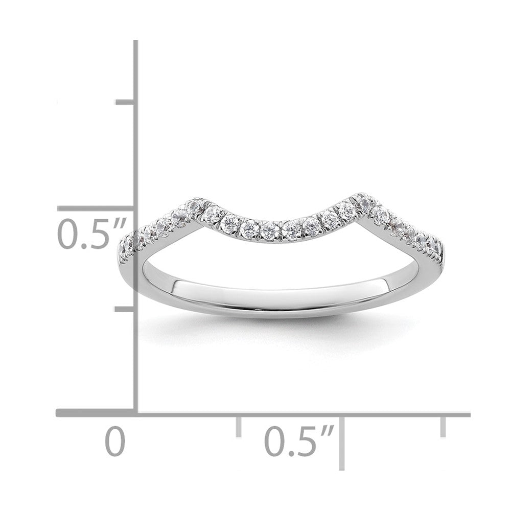 14k White Gold Real Diamond Wedding Band
