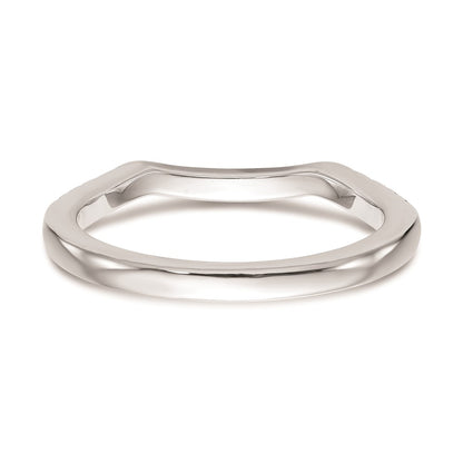 14k White Gold Real Diamond Wedding Band