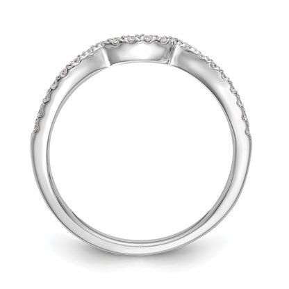 14k White Gold Real Diamond Wedding Band