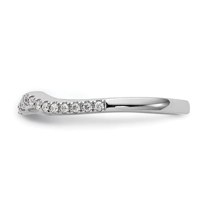14k White Gold Real Diamond Wedding Band