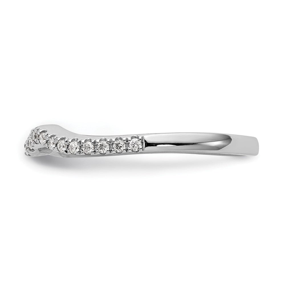 0.15ct. CZ Solid Real 14k White Gold Wedding Wedding Band Ring