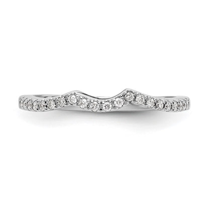 14k White Gold Real Diamond Wedding Band