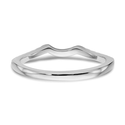 0.15ct. CZ Solid Real 14k White Gold Wedding Wedding Band Ring