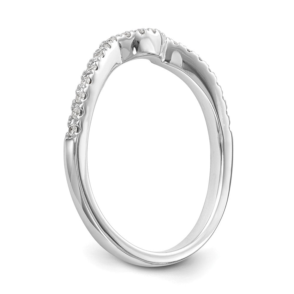 0.15ct. CZ Solid Real 14k White Gold Wedding Wedding Band Ring
