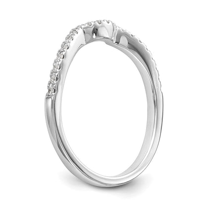 14k White Gold Real Diamond Wedding Band
