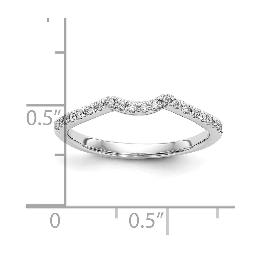 14k White Gold Real Diamond Wedding Band