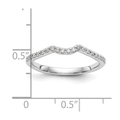 0.15ct. CZ Solid Real 14k White Gold Wedding Wedding Band Ring
